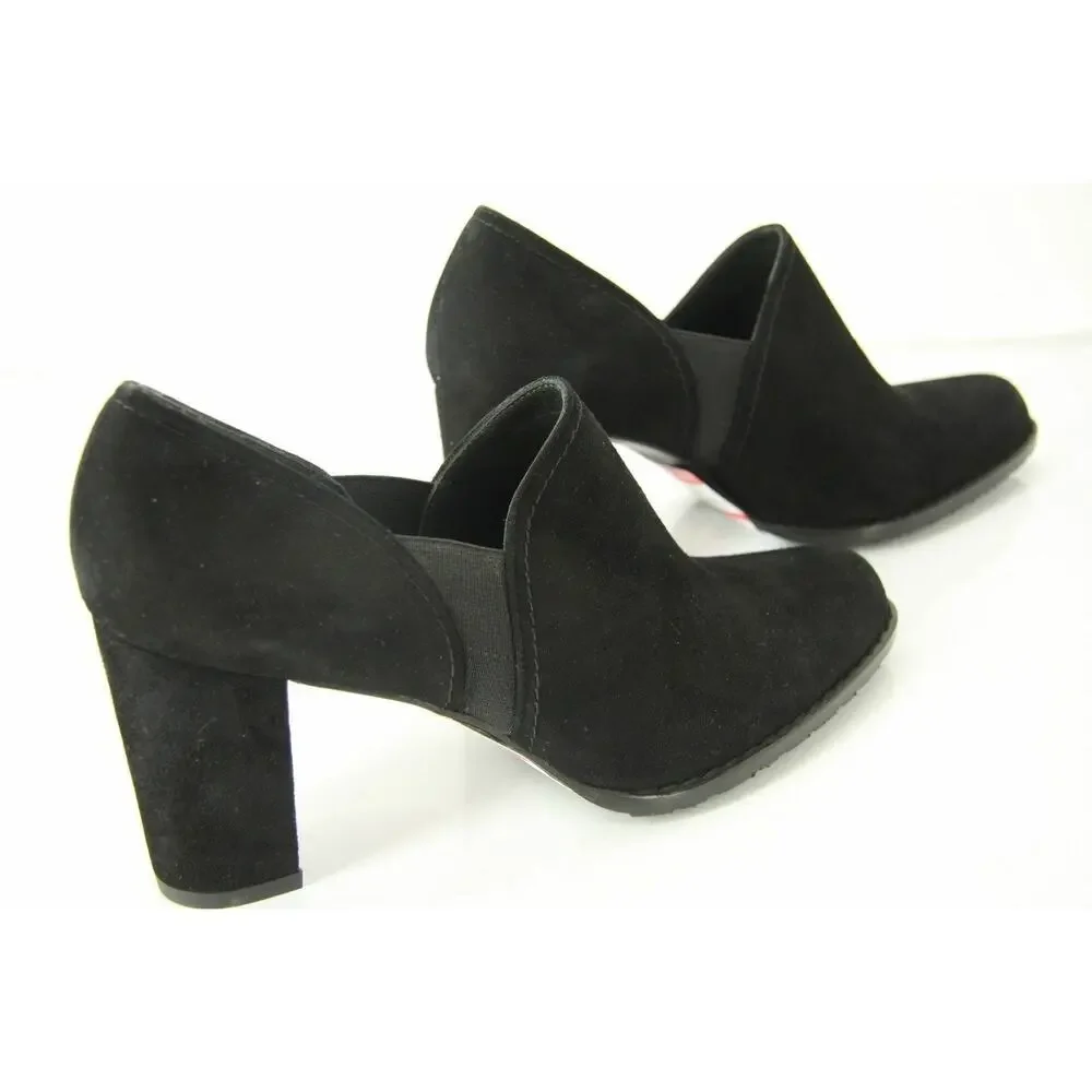 Stuart Weitzman Black Suede CORRAL Ankle Boot Stretch Pumps